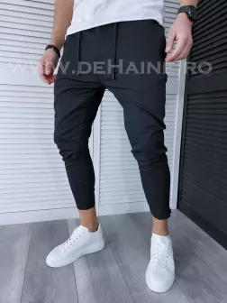 Pantaloni barbati negri casual B3739 A-7