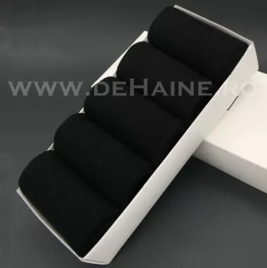 Set 5 perechi sosete pentru barbati albe/negre