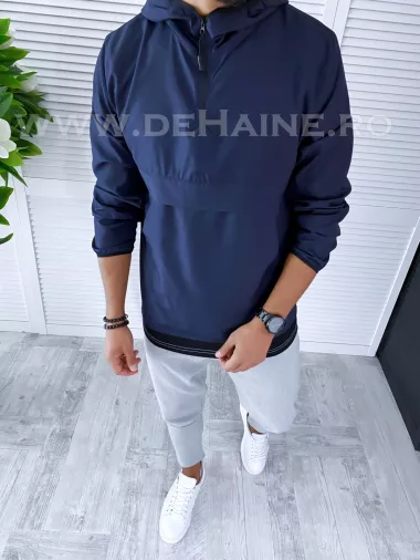 Geaca barbati de toamna bleumarin din fas subtire B2370 O4-1