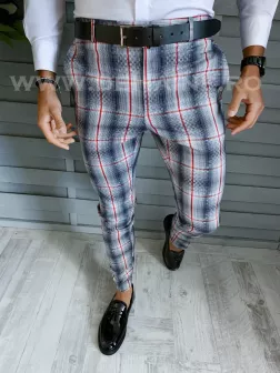 Pantaloni barbati eleganti in carouri B1937 B9-3 E