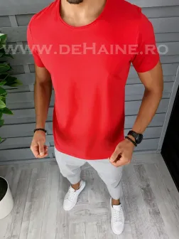 Tricou barbati rosu slim fit B1386 O1-3.2