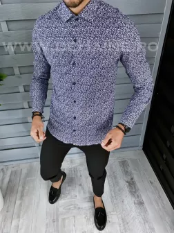 Camasa barbati eleganta cu imprimeu slim fit A4428 W11-3.1.2.3