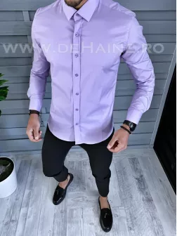 Camasa barbati lila slim fit B1357 X
