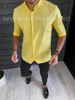 Camasa barbati galbena slim fit B1318 i5-4.3