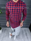 Camasa barbati asimetrica in carouri slim fit ZR A9381 O2-4.2