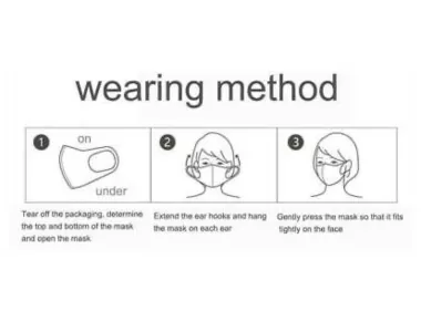  Set 6 masti de protectie reutilizabile negre