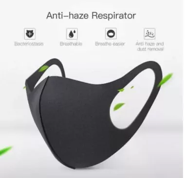  Set 6 masti de protectie reutilizabile negre