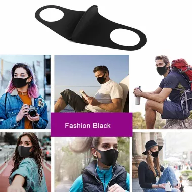  Set 6 masti de protectie reutilizabile negre