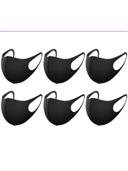  Set 6 masti de protectie reutilizabile negre