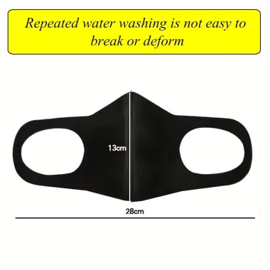  Set 6 masti de protectie reutilizabile negre