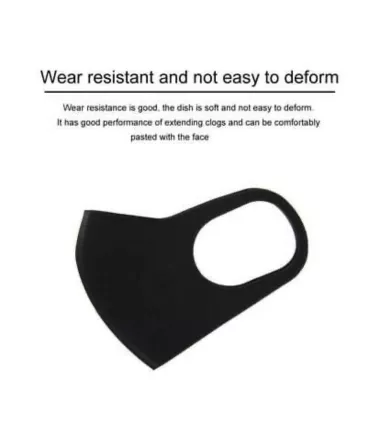  Set 6 masti de protectie reutilizabile negre