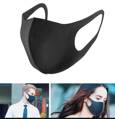  Set 6 masti de protectie reutilizabile negre