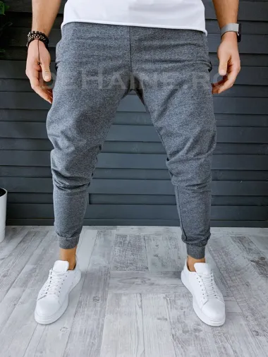 Pantaloni de trening conici gri A9009 P20-2.1