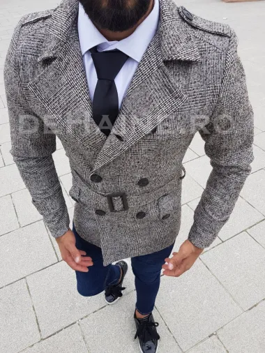 Palton barbati toamna slim fit A6514 P19-4.3