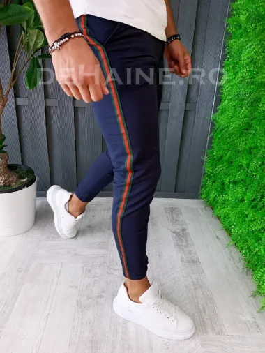 Pantaloni de trening conici bleumarin CU MIC DEFECT DEFA6182 O3-1.2