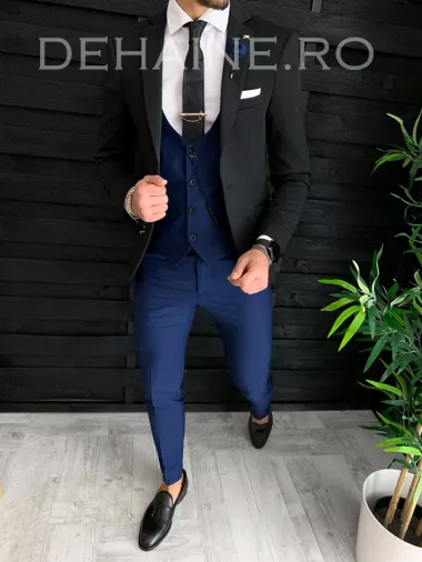 Sacou barbati negru slim fit ZR A4042 E 98-5 ~ Sacou barbati negru slim fit ZR A4042 E 98-5 ~