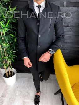 Palton barbati iarna negru A3109 117-3