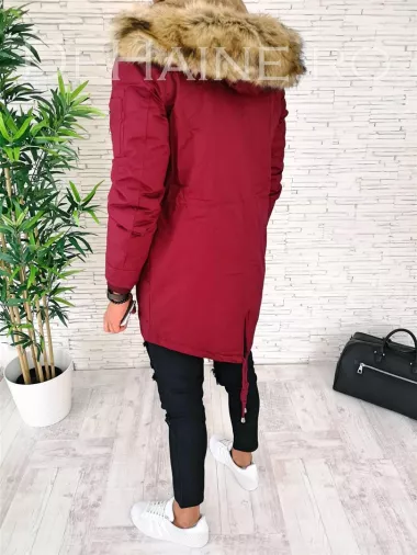 Geaca barbati groasa imblanita grena CU MIC DEFECT DEF9576 Q1-4