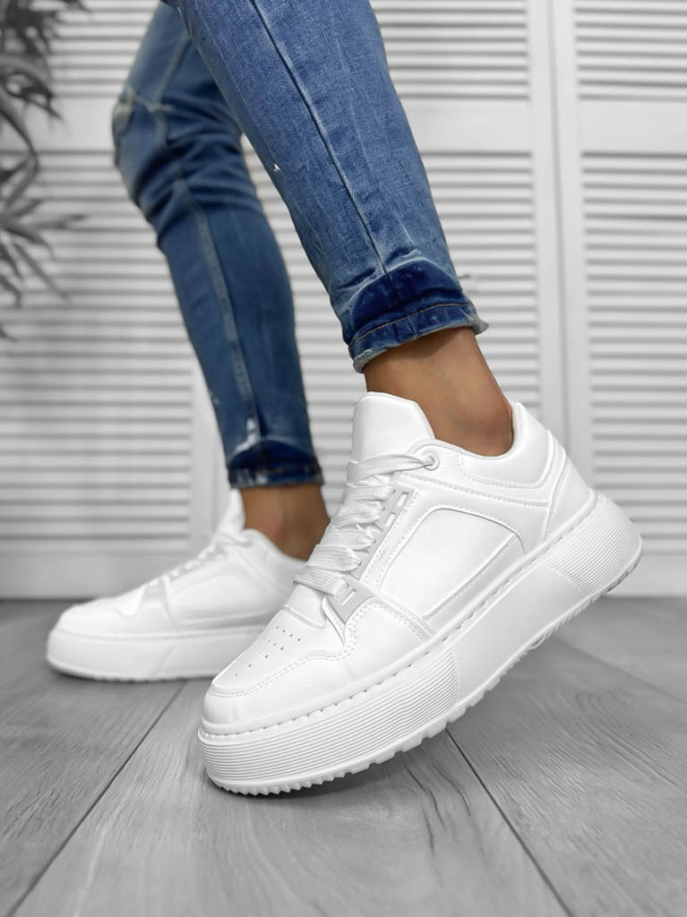 Adidasi barbati casual albi M01