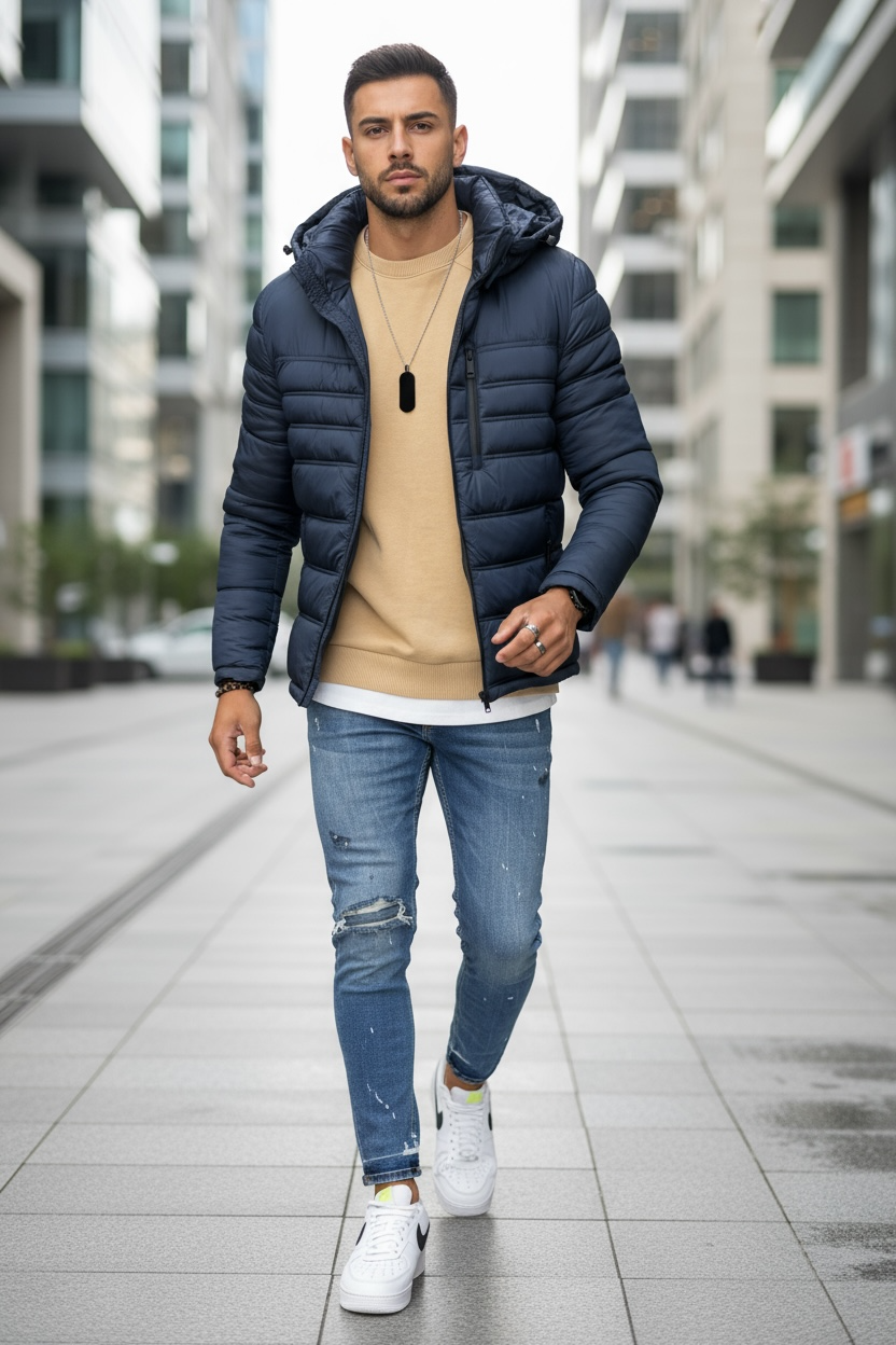 Geaca barbati  bleumarin 5208 123-4