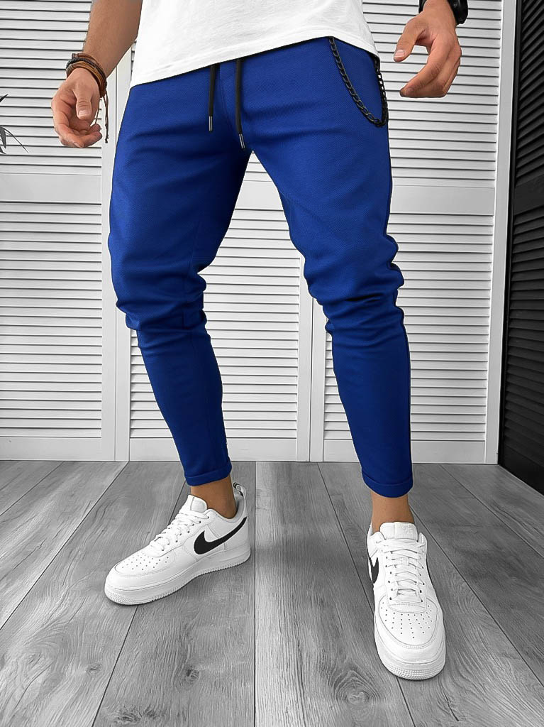 Pantaloni de trening albastri conici 12605