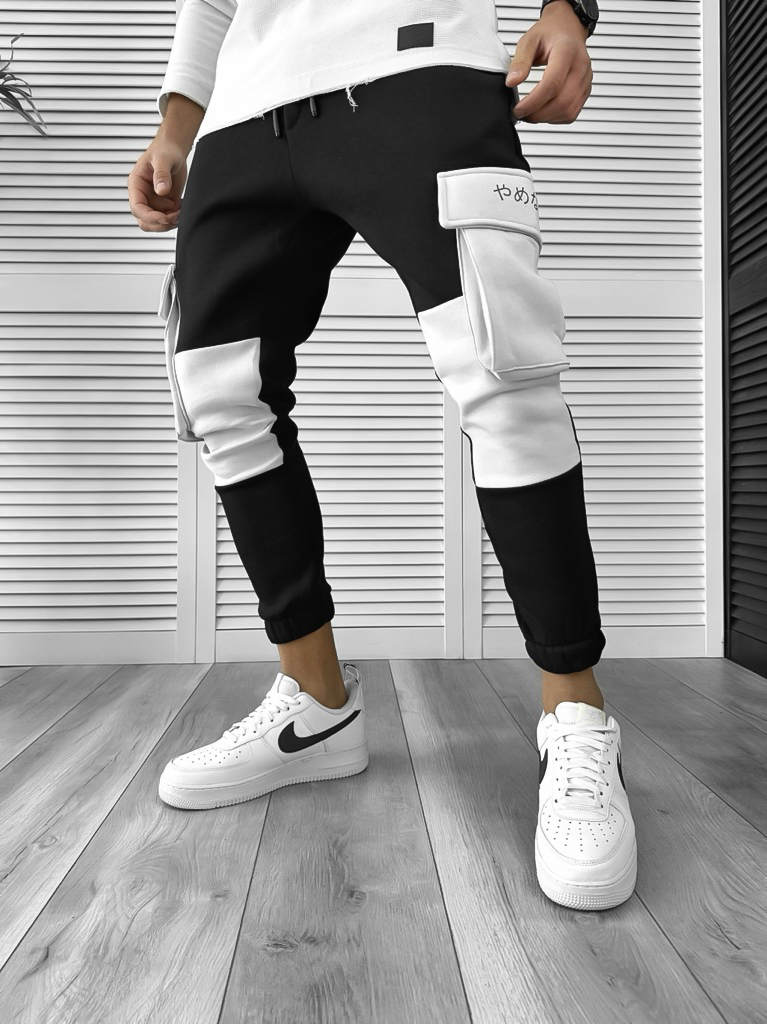 Pantaloni de trening negri conici K211 N6-3.1