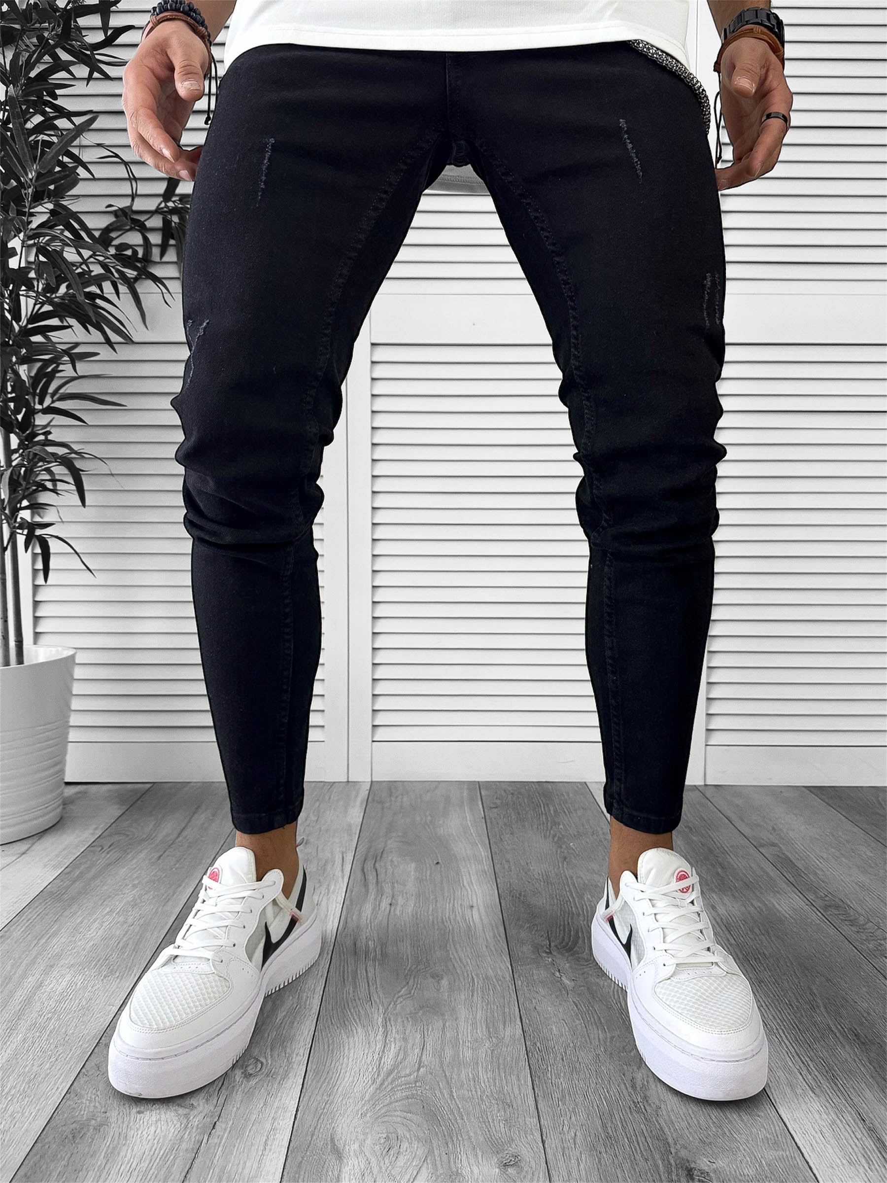 Blugi barbati conici negri 6721 H4-3