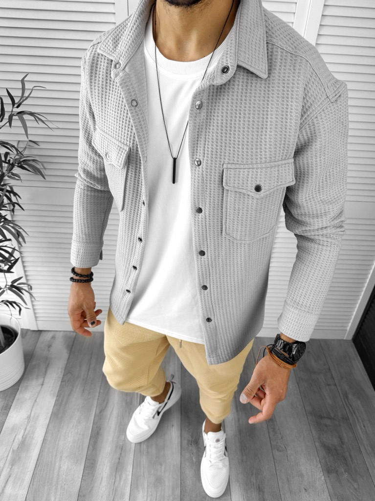 Camasa barbati casual gri 12915