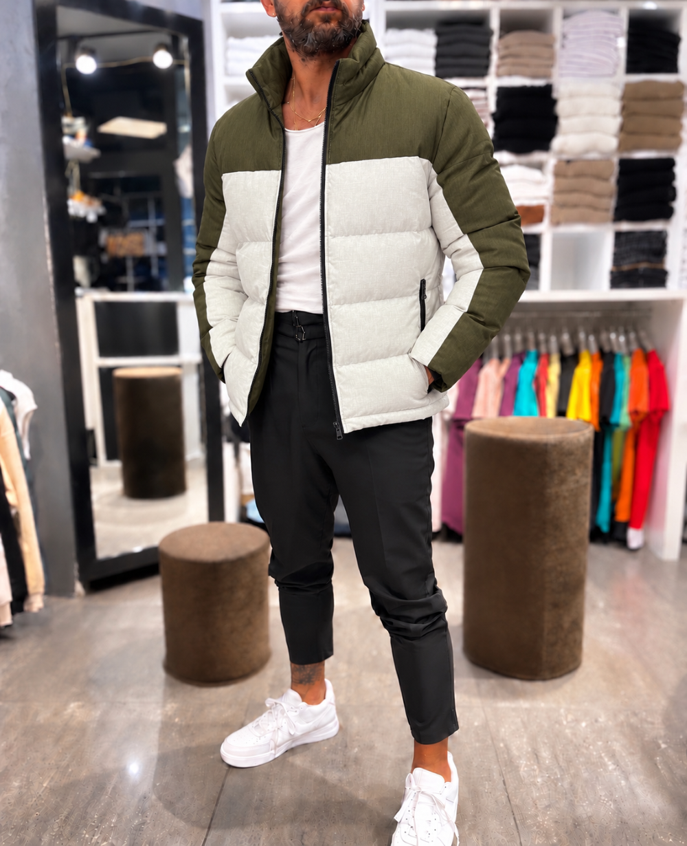 Geaca barbati groasa de iarna  kaki w201