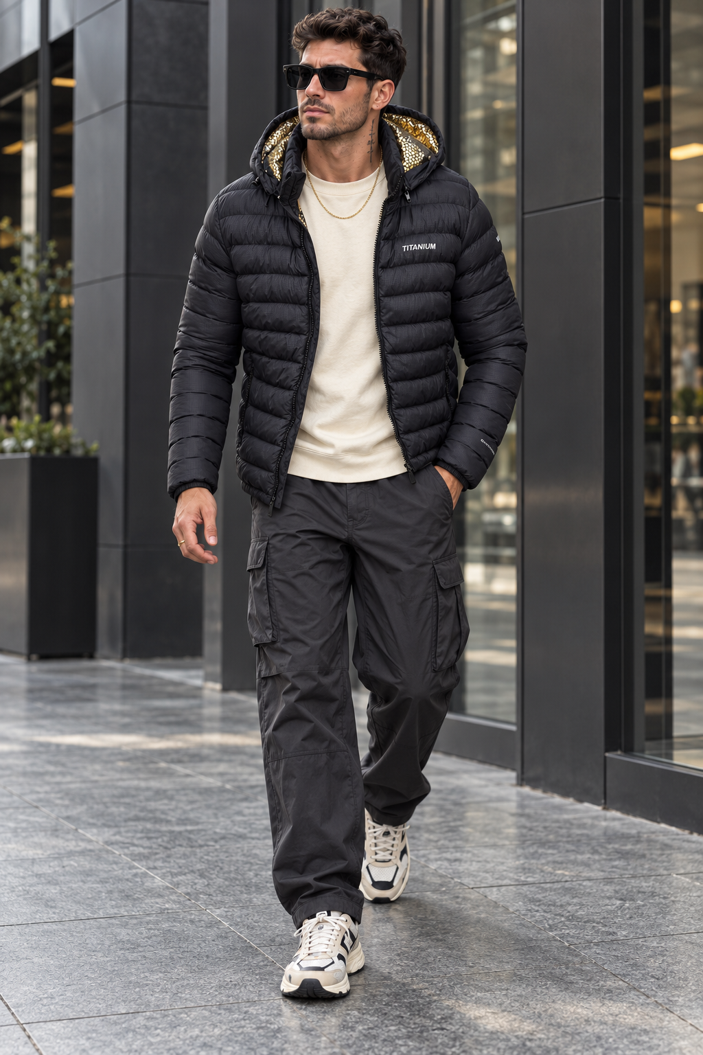 Geaca barbati de iarna  neagra  w210