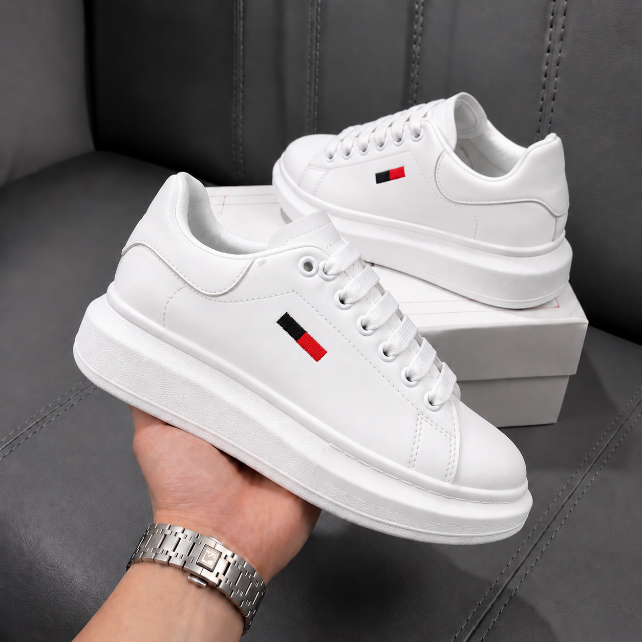 Adidasi dama casual albi 6623