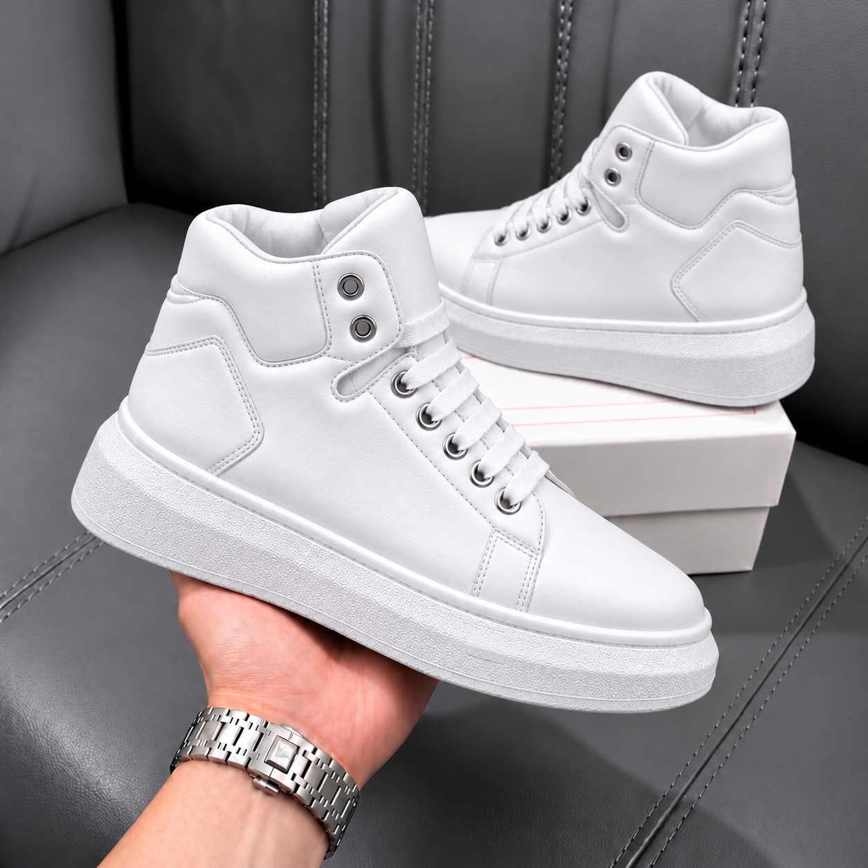 Adidasi dama albi casual   inalti   6616 N9-3