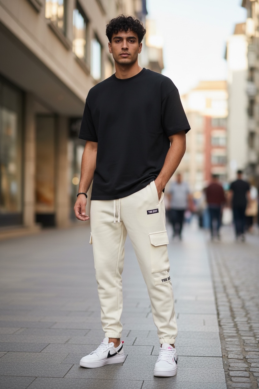 Pantaloni de trening bej  6622  14-3.1