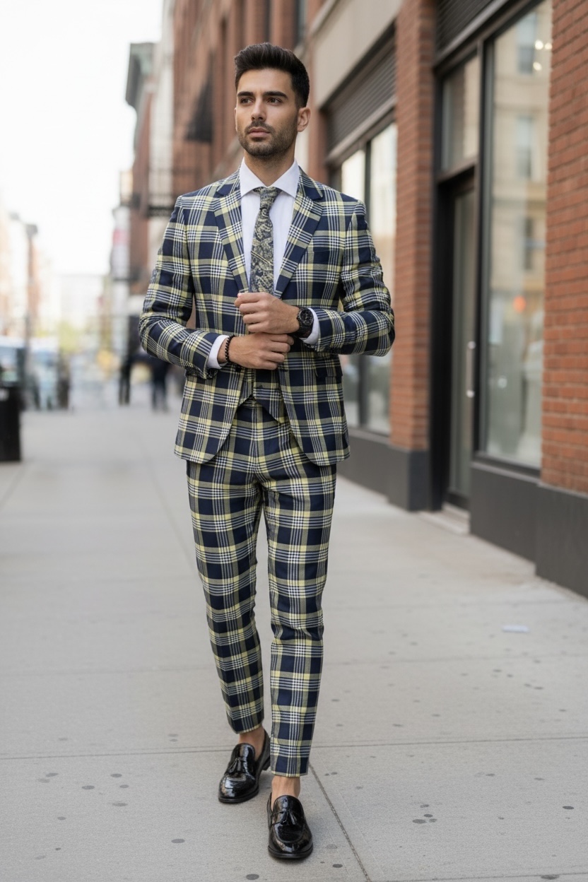 Costum barbati slim fit + Vesta B4225  S2-1