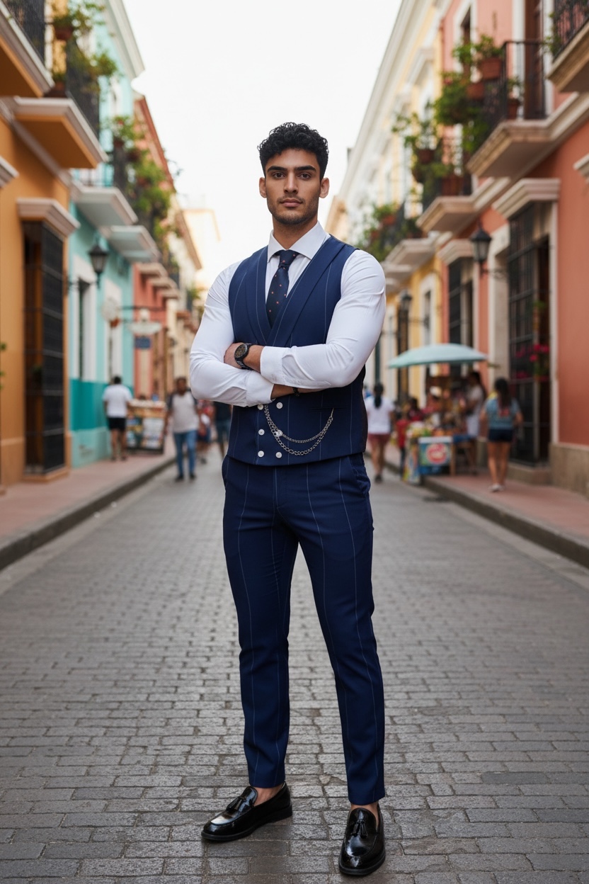 Compleu barbati  Vesta + Pantaloni B4010  90-3