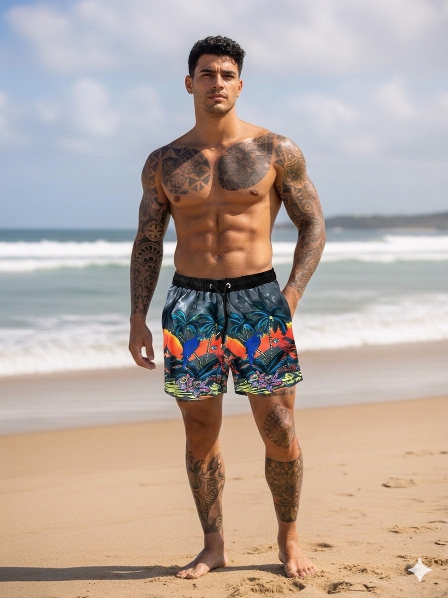 Sort de baie cu imprimeu 12557  I1-4.2