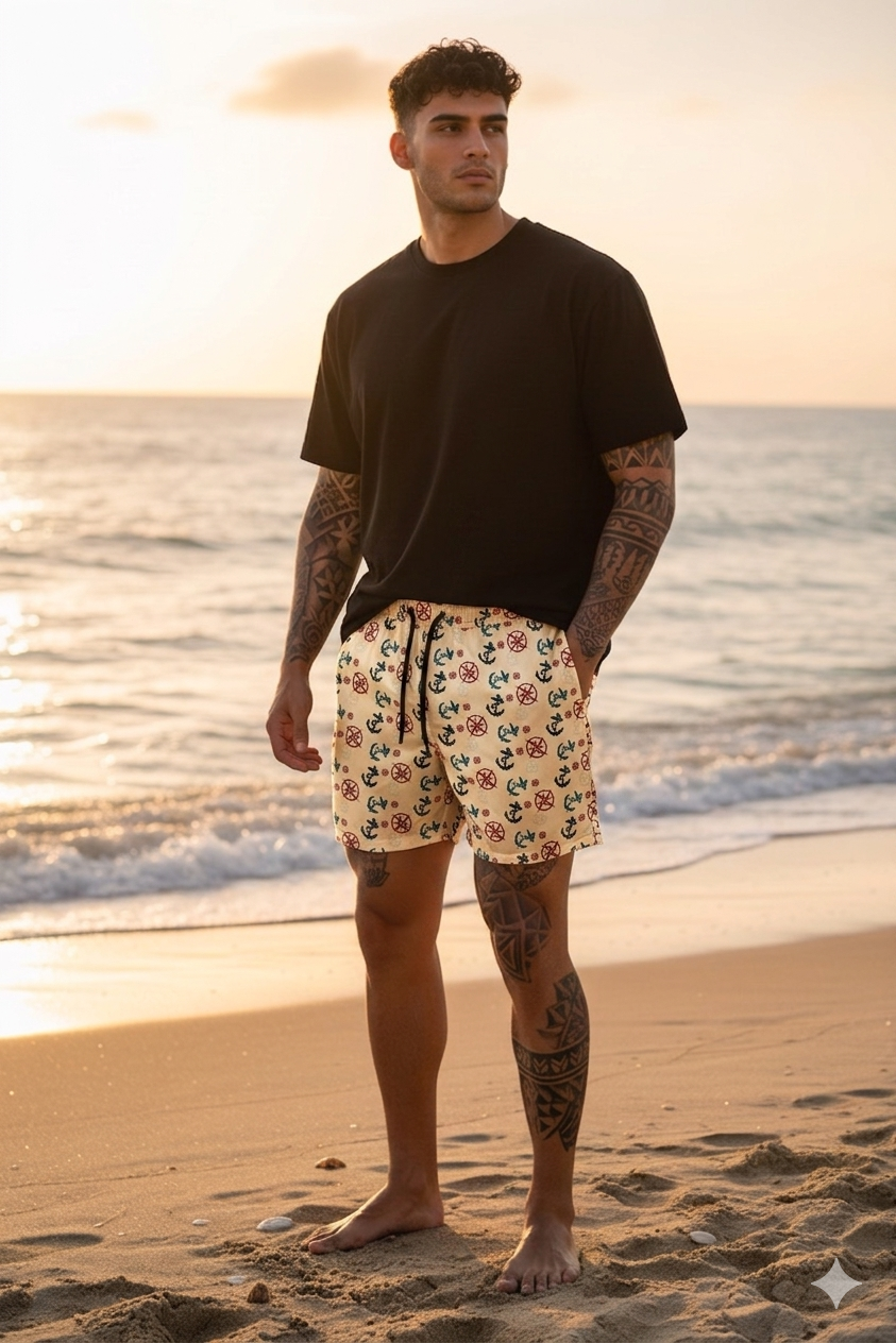 Sort de baie cu imprimeu 12563 O1-4.3