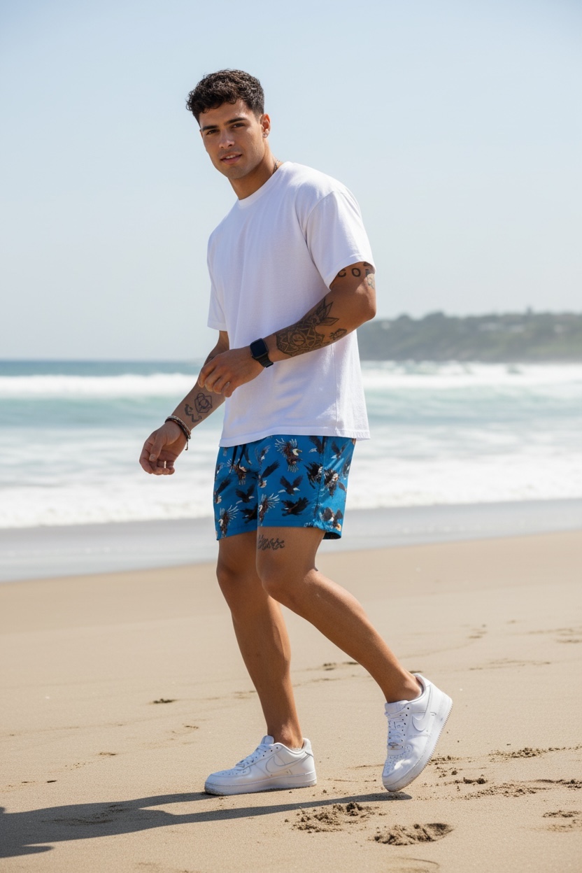 Sort de baie cu imprimeu 12544 D9-5