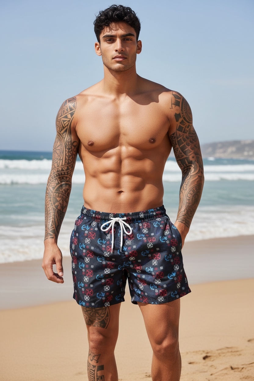 Sort de baie cu imprimeu 12566 40-2.1