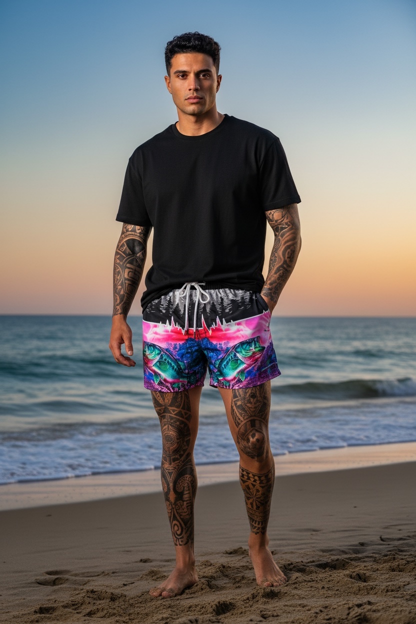 Sort de baie cu imprimeu 12581 I1-4.3