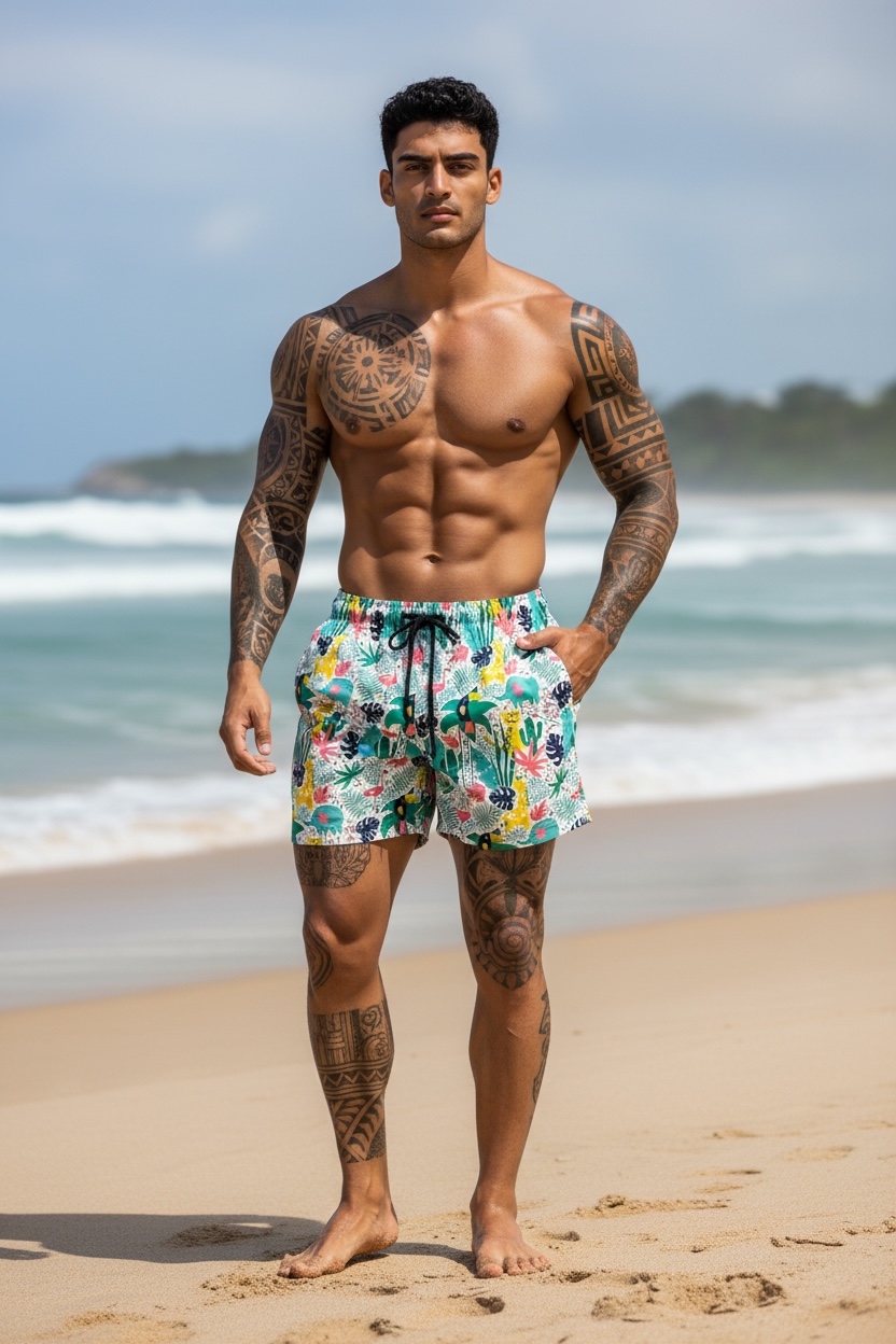 Sort de baie cu imprimeu 12590 20-5.1