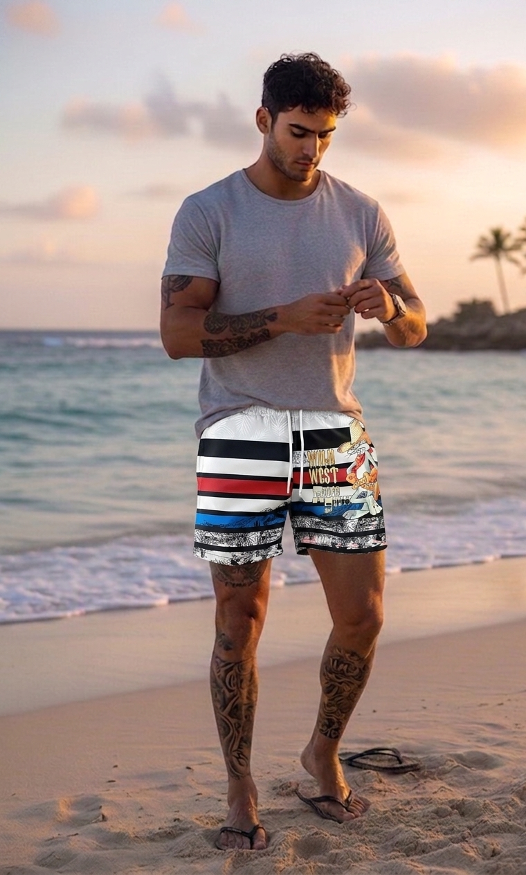 Sort de baie cu imprimeu 11647 D2-1.4