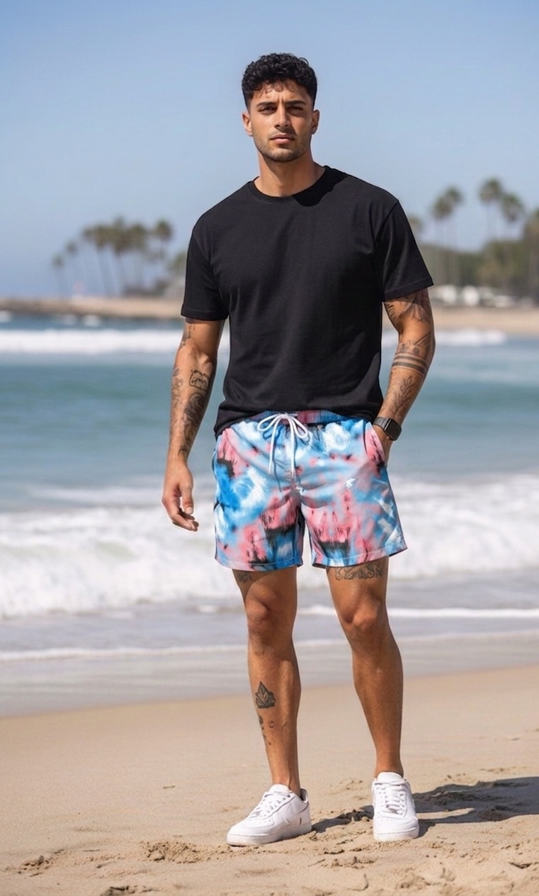 Sort de baie cu imprimeu 11668 P19-2.2