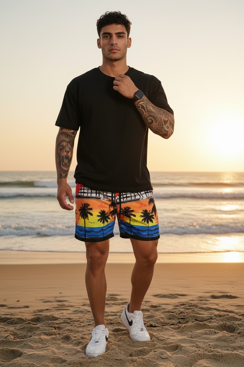 Sort de baie cu imprimeu 11670 85-2.1