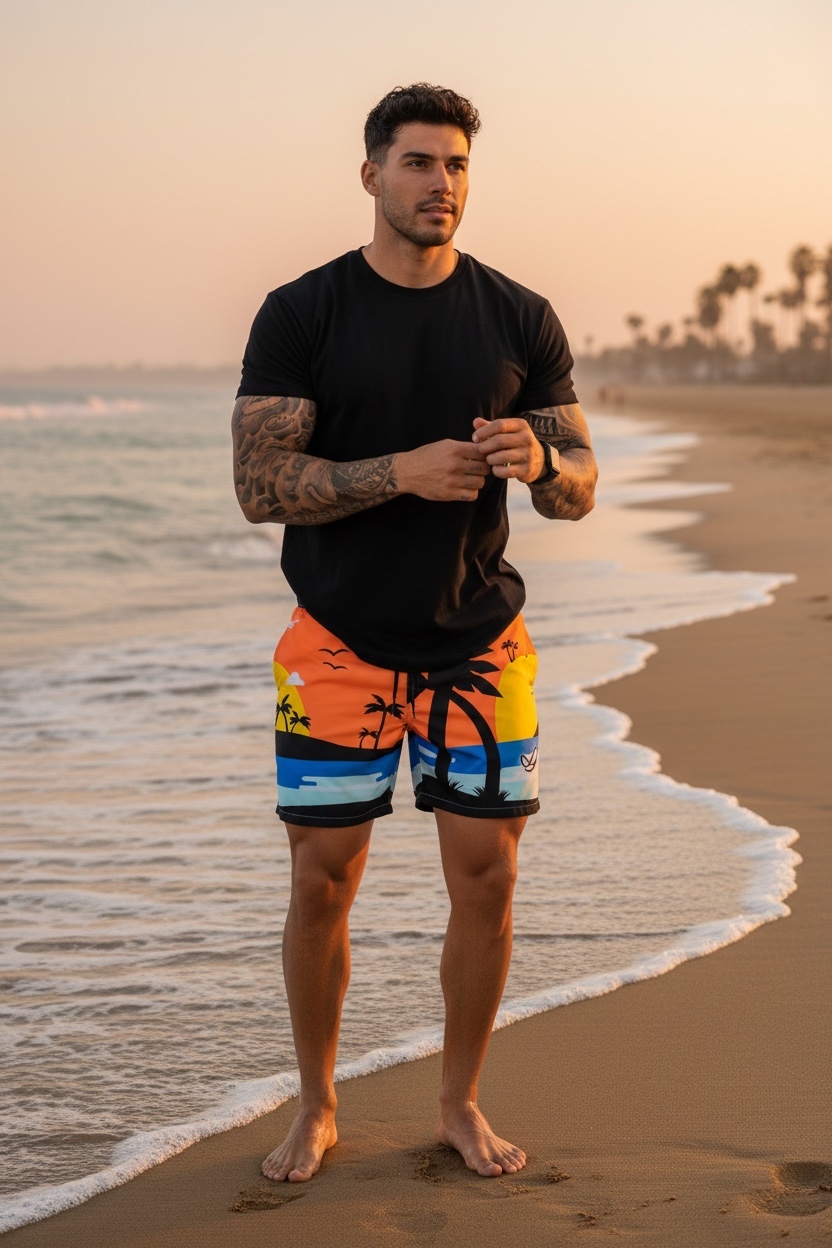 Sort de baie cu imprimeu 11682 86-3.1.2