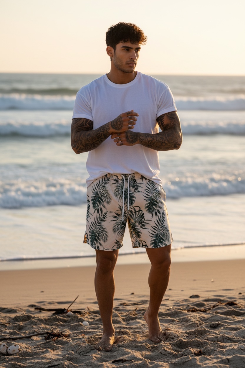 Sort de baie cu imprimeu 12535 D5-2.4