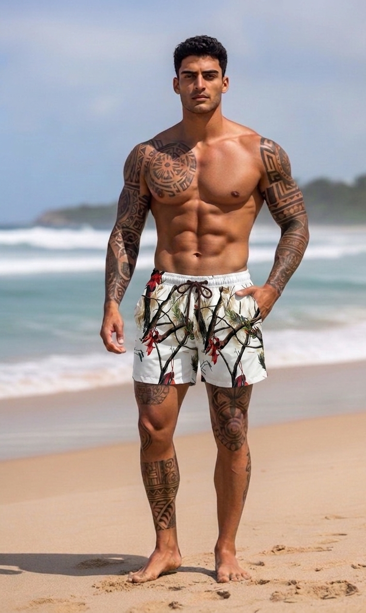 Sort de baie cu imprimeu 12541 D2-1.4