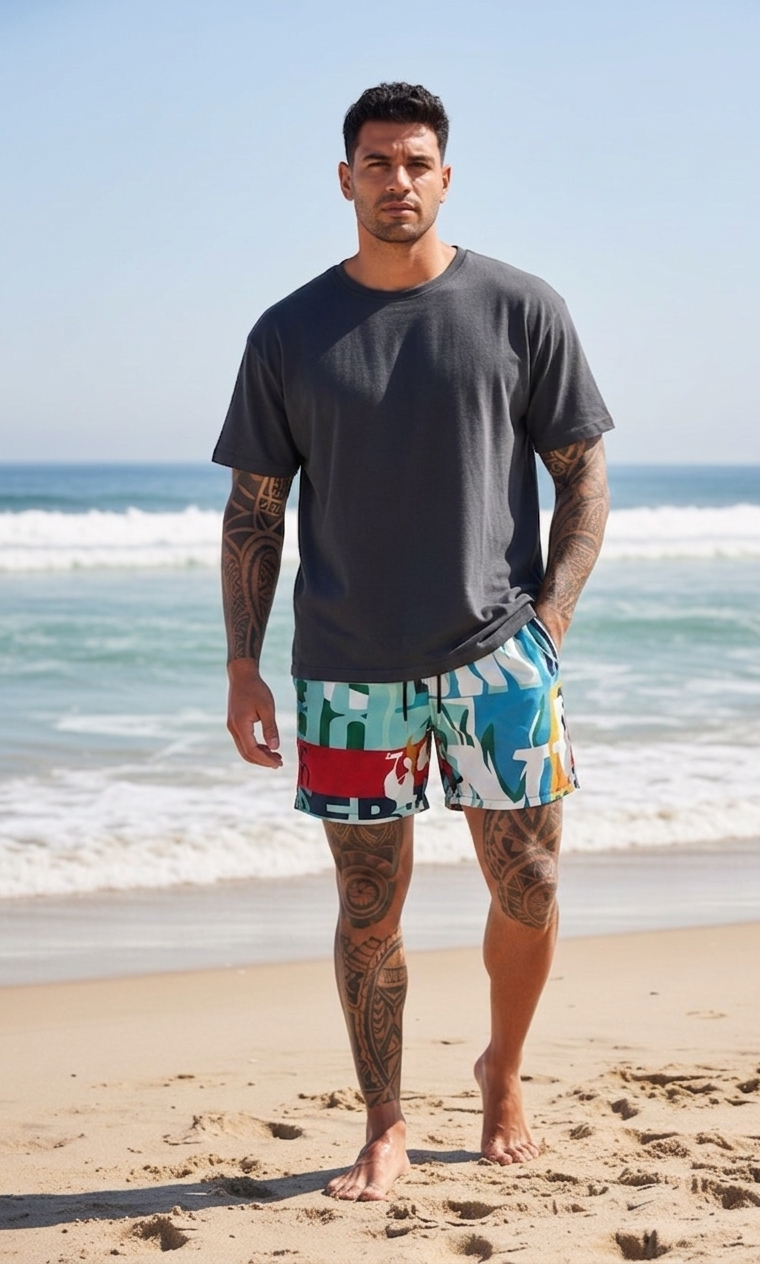 Sort de baie cu imprimeu 12549 I4-1.1