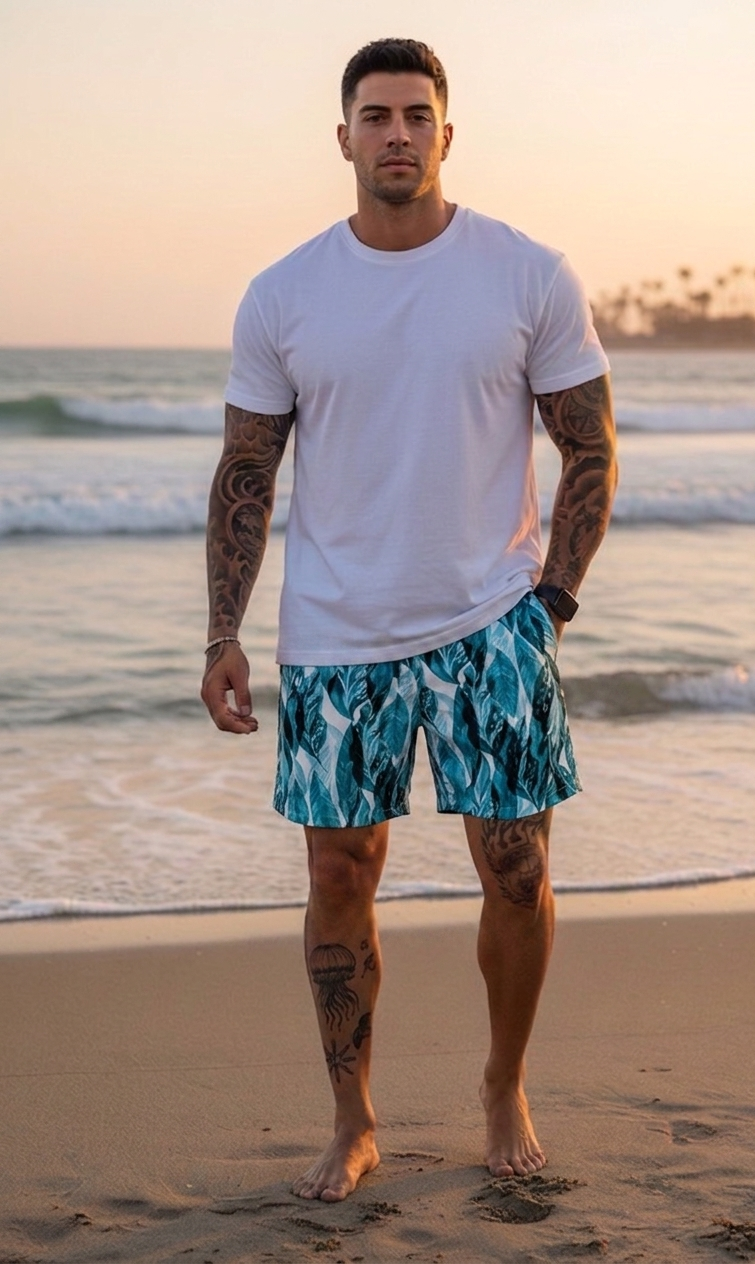 Sort de baie casual bleu  12718 D3-5.3