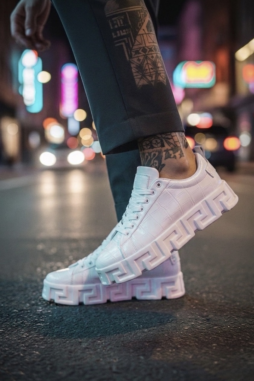 Adidasi barbati casual  VSC  albi 0825